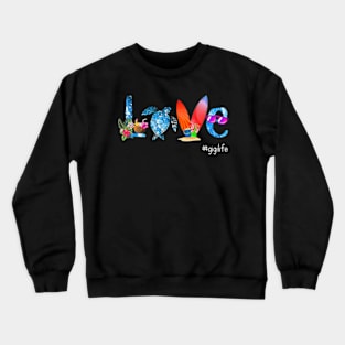 Women Love Gigi Life Grandma Summer Holiday Gift Crewneck Sweatshirt